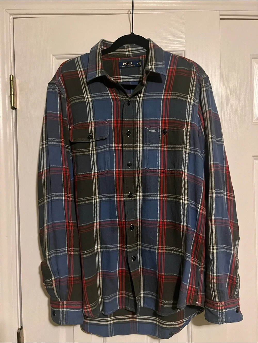 Polo by Ralph Lauren Blue, Black & Red Plaid Button-Down Shirt